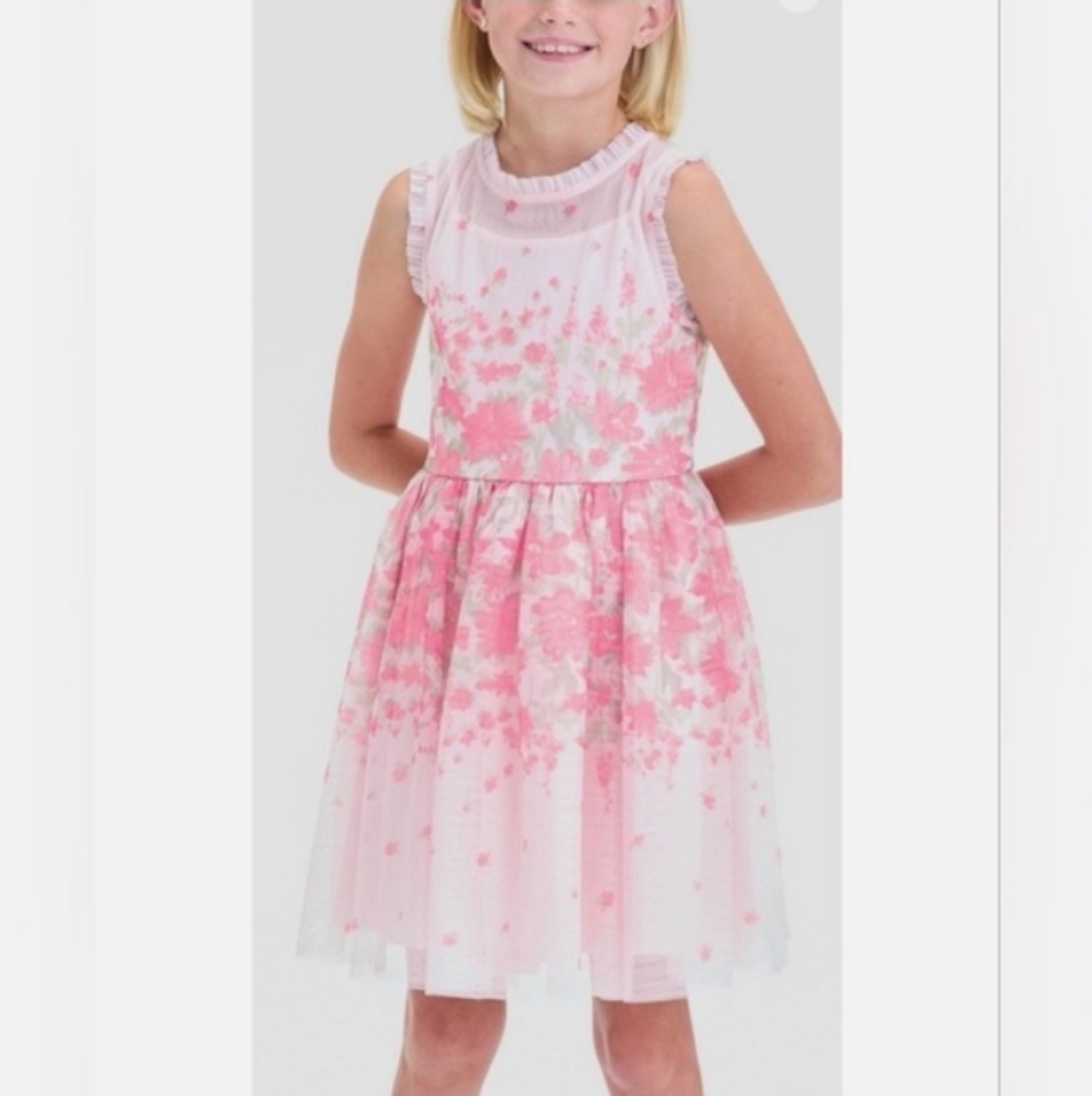 Zenzi Sleeveless floral tulle dress